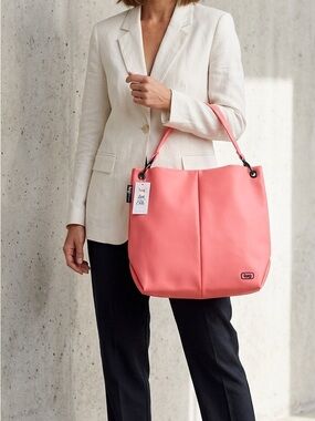 Lug Plunge Vegan Leather Tote Bag - Positively Pink (NWT)